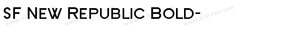 SF New Republic Bold字体转换